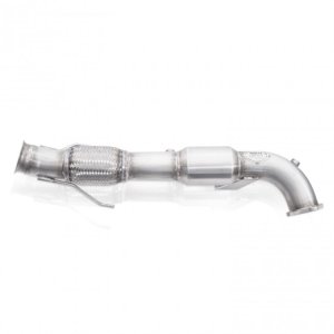 Ford Focus Performance Exhaust - Stainless Works - 3in High-Flow Cats Downpipe - `16-`18